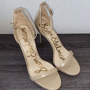 Women's SAM EDELMAN Ariella High-heel Ankle Strap Sandals Nude Patent